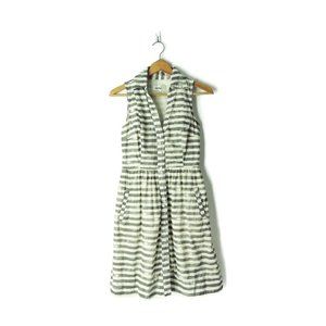 Anthropologie Porridge Striped Button-down Dress